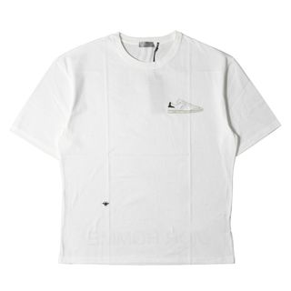 新品 Dior HOMME ディオールオム Tシャツ サイズ:L B01 スニーカー プリント BEE 刺繍 バックヘム ロゴ クルーネック 半袖Tシャツ ホワイト 白 イタリア製 トップス カットソー【メンズ】