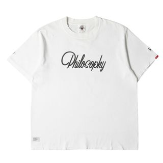 W)taps - WTAPS ダブルタップス Tシャツ サイズ:M Philosophy ロゴ ヘビーウェイト クルーネック 半袖Tシャツ BULLINK社製ボディ ホワイト 白 トップス カットソー【メンズ】【中古】