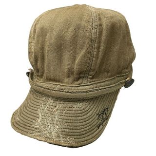 キャピタル(KAPITAL)のKAPITAL リペア加工ヘリンボーンベルテッドキャップ 帽子 ヘッドウェア ダメージ加工 パイピング  キャピタル メンズ(キャップ)