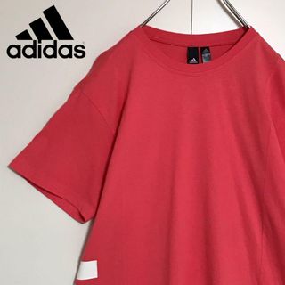 アディダス(adidas)の【丈長め】アディダス　ロゴ入りTシャツ　サイドプリント　ビッグサイズ　H740(Tシャツ(半袖/袖なし))