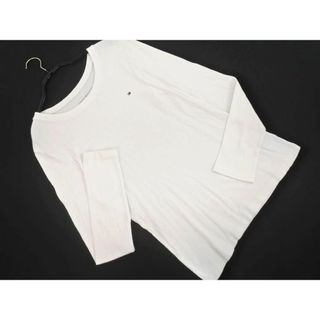 トミーヒルフィガー(TOMMY HILFIGER)のトミーヒルフィガー カットソー sizeM/白 ■◇ メンズ(Tシャツ/カットソー(七分/長袖))