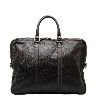 グッチ(Gucci)のグッチ グッチシマ ビジネスバッグ 201480 レザー メンズ GUCCI 【1-0146344】(ビジネスバッグ)