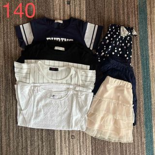 ユニクロ(UNIQLO)のまとめ売り②　女の子　140    夏服　7点(Tシャツ/カットソー)