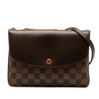 ルイヴィトン(LOUIS VUITTON)の美品 ルイ ヴィトン ダミエ トワイス 斜め掛け ショルダーバッグ N48259 PVC レディース LOUIS VUITTON 【1-0146938】(ショルダーバッグ)