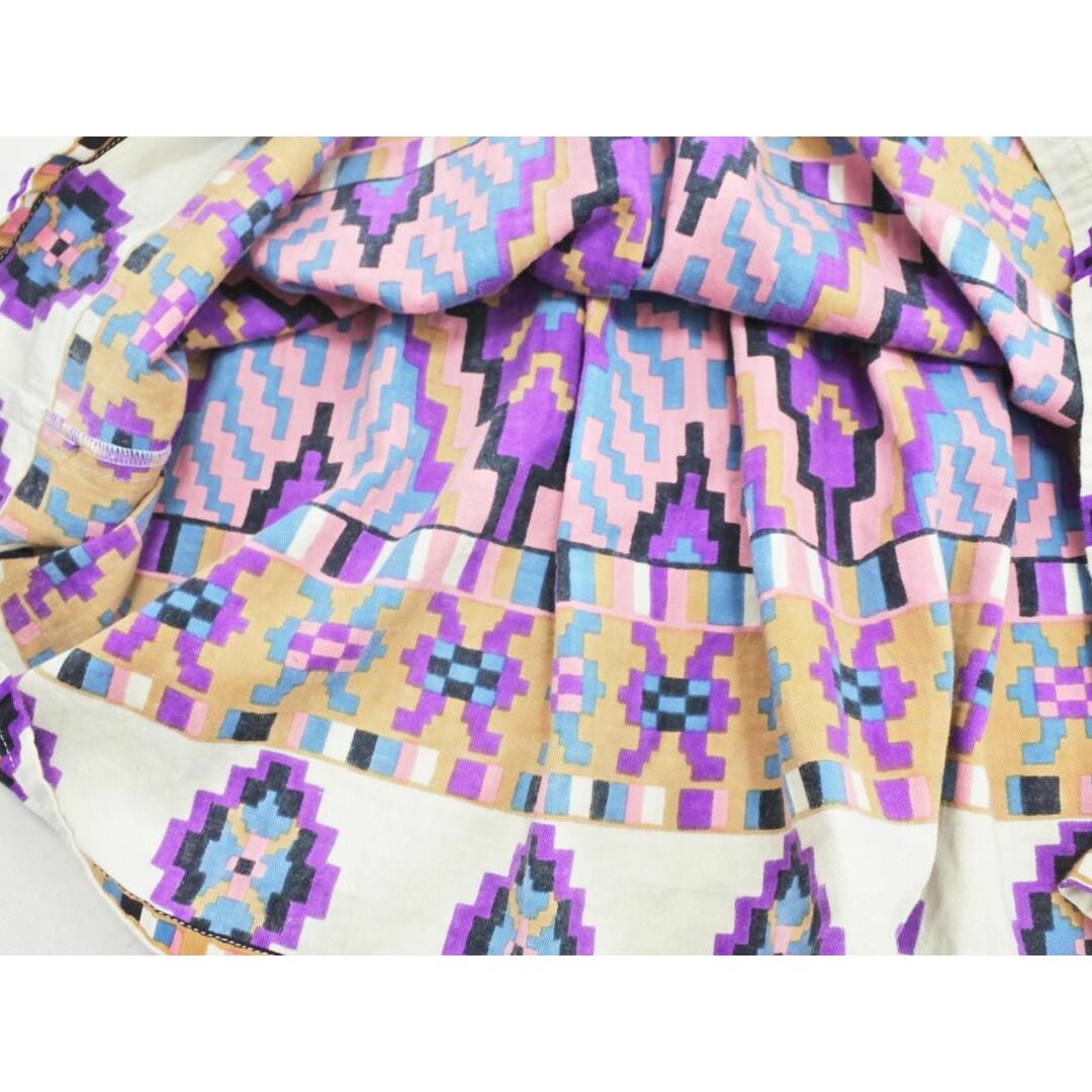 ROSE BUD(ローズバッド)のROSE BUD ローズバッド 総柄 ロング スカート 紫ｘ黒ｘピンク ■◇ レディース レディースのスカート(ロングスカート)の商品写真