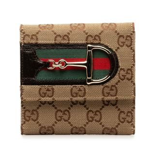 グッチ(Gucci)のグッチ GGキャンバス ホースビット 長財布 138034 キャンバス レディース GUCCI 【222-48231】(財布)