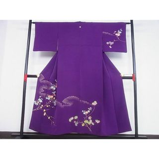 平和屋-こころ店■訪問着　総刺繍　草花文　金彩　正絹　逸品　AAAD5508Bnp(着物)