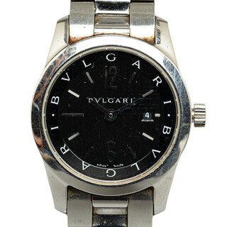 ブルガリ(BVLGARI)のブルガリ ソロテンポ 腕時計 ST30S クオーツ ブラック文字盤 ステンレススチール レディース BVLGARI 【214-48935】(腕時計)