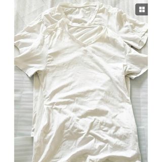 Calvin Klein - 【古着】Calvin Klein Vネック　ホワイト　Tシャツ　2枚セットi