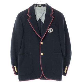 Gucci - GUCCI グッチ GGエンブレムジャージーブレザージャケット 590578 ネイビー 44