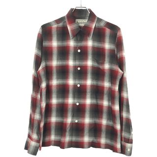 ワコマリア(WACKO MARIA)のWACKO MARIA ワコマリア CALIFORNIA CHECK OPEN COLLAR SHIRT オンブレチェックレーヨンオープンカラーシャツ  レッド×グレー M(シャツ)