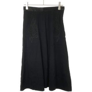 トーガプルラ(TOGA PULLA)のTOGA PULLA トーガ プルラ 15SS Embroidery Georgette Skirt スカート TP51-FG227 ブラック 34(ロングスカート)