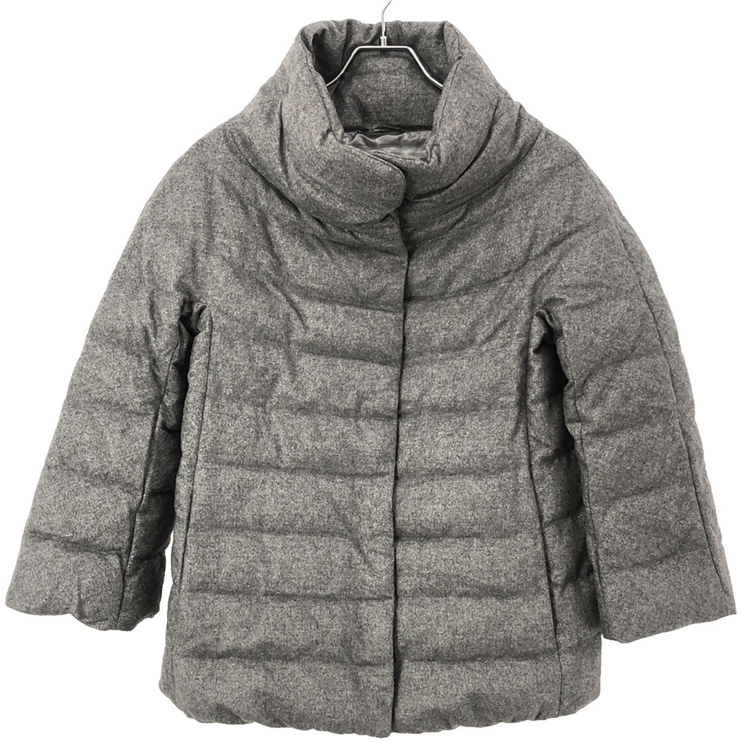 HERNO(ヘルノ)のHERNO ヘルノ PIACENZA CLIMA スリット糸ハイネックカシミヤシルクダウンジャケット 28279-26989-3 グレー 36 レディースのジャケット/アウター(ダウンジャケット)の商品写真