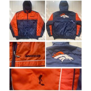 ヴィンテージ(VINTAGE)の90s NFL DENVER BRONCOS 中綿 ジャケット パーカー XL(スタジャン)