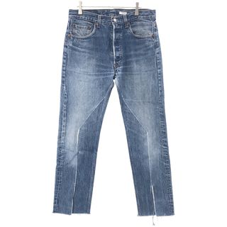 OLD PARK オールドパーク SLIT JEANS Levi'sリメイク フロントスリットデニムパンツ  インディゴ M(デニム/ジーンズ)