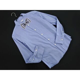 SUPERTHANKS スーパーサンクス リボン 長袖 シャツ sizeS/青 ■◇ メンズ(シャツ)