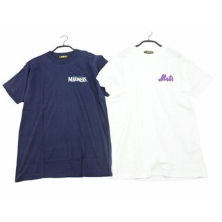 佐藤製薬 サトちゃん シアトルマリナーズ メッツ 2枚セット Tシャツ sizeM/白ｘ紺 ■◇ レディース(Tシャツ(半袖/袖なし))