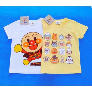 アンパンマン(アンパンマン)の新品　95cm　アンパンマン　それいけ!半袖Ｔシャツ2枚セット　W×16キャラY(Tシャツ/カットソー)