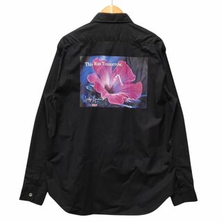 シュプリーム(Supreme)のSUPREME シュプリーム ×Yohji Yamamoto ヨウジヤマモト バックフラワープリントシャツ ブラック サイズL 正規品 / 34027(シャツ)