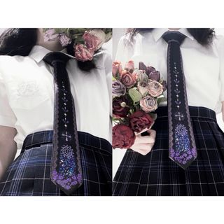 アンジェリックプリティー(Angelic Pretty)の大人気希少品 Dark Stained Glass & Rose ネクタイ(アクセサリー)