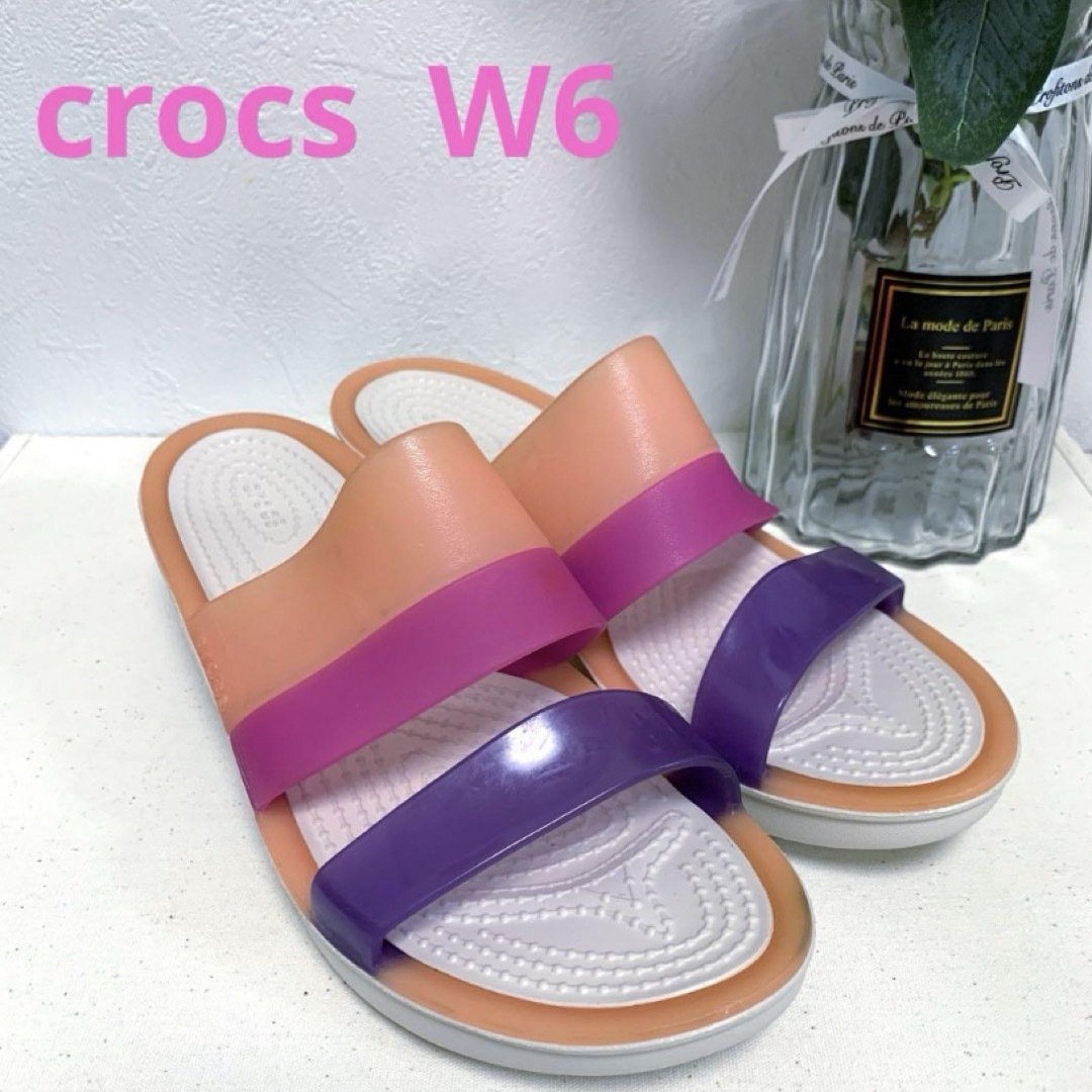 crocs(クロックス)のクロックス crocs  ◆ 歩きやすくて楽々　カラーブロックウェッジ　サンダル レディースの靴/シューズ(サンダル)の商品写真