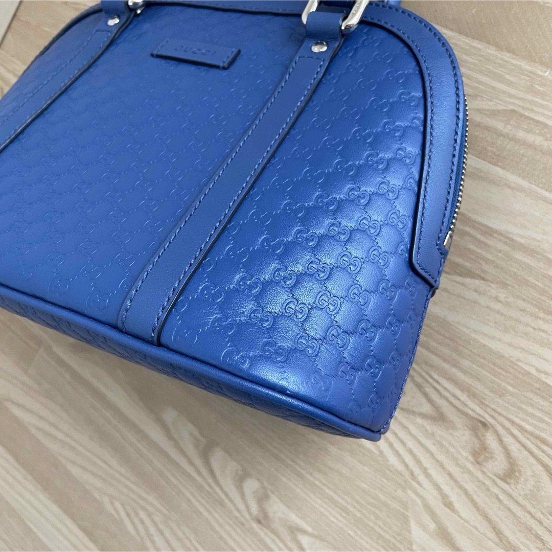 Gucci(グッチ)の極美品　GUCCI  グッチ　ロゴ　2wayショルダーバッグ　マイクログッチ　青 レディースのバッグ(ショルダーバッグ)の商品写真