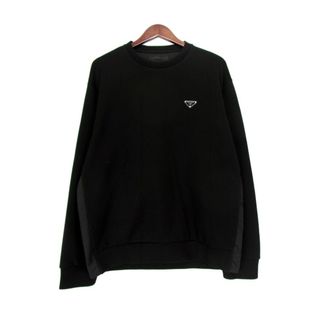 プラダ(PRADA)のプラダ PRADA ■ 22AW 【 UJL30A S222 110Q 】 トライアングル ロゴ テクニカル コットン ナイロン 切り替え クルーネック スウェット トレーナー n5485(スウェット)