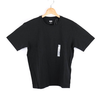 ユニクロ(UNIQLO)のユニクロ 半袖Ｔシャツ トップス リラックスフィットクルーネック U メンズ Mサイズ ブラック UNIQLO(Tシャツ/カットソー(半袖/袖なし))