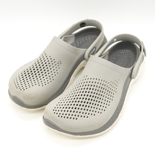 クロックス サンダル サボ コンフォート ブランド 靴 シューズ  レディース W8サイズ グレー crocs(サンダル)