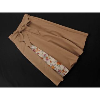 tocco closet トッコクローゼット リボン 花柄 切替 スカート ベージュ ■◇ レディース