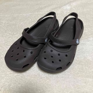 クロックス(crocs)のクロックス  メリージェーン　w5  ブラウン(サンダル)