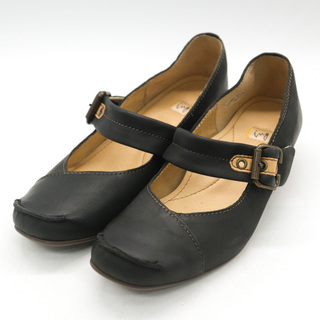 イング  パンプス スクエアトゥ 美品 ストラップ ブランド シューズ 靴 日本製 黒 レディース 22サイズ ブラック ing(ハイヒール/パンプス)
