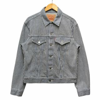 リーバイス(Levi's)のLEVI'S リーバイス ×NIGO 型番 A5904-0000 557XX HICKORY STRIPE TRUCKER JACKET ジャケット Gジャケット  白 ネイビー M 正規品 / 34180(Gジャン/デニムジャケット)