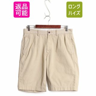 ラルフローレン(Ralph Lauren)の90s ポロ ラルフローレン コットン チノ ショートパンツ メンズ 30 30 / 古着 90年代 オールド ショーツ 短パン チノパン 2タック ベージュ(ショートパンツ)