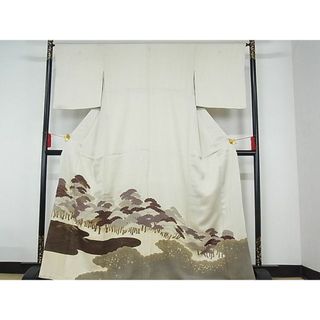 平和屋-こころ店■豪華色留袖　樹林文　金糸　金彩　正絹　逸品　AAAD7183Acs(着物)