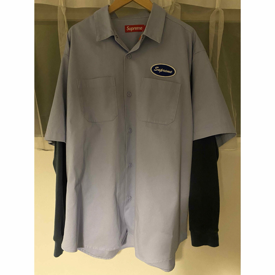 Supreme(シュプリーム)のLサイズ水色 Supreme Thermal Sleeve Work Shirt メンズのトップス(シャツ)の商品写真