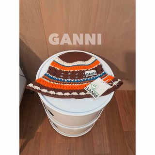 【新品】GANNI クロシェバケットハット　XS-S