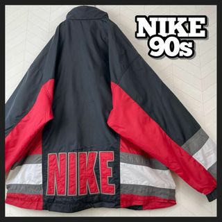 ナイキ(NIKE)の超激レア 90s NIKE トラックジャケット デカロゴ ナイロン ビックサイズ(ナイロンジャケット)