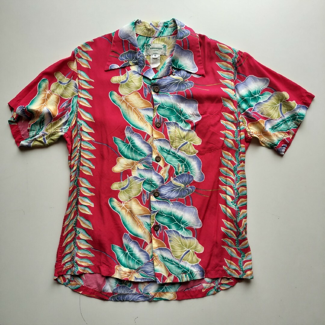KAMEHAMEHA★アンスリューム★ハワイ製アロハシャツ★USED★Sサイズ メンズのトップス(シャツ)の商品写真