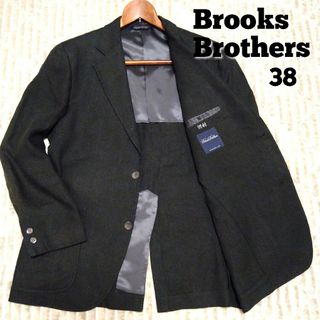 ブルックスブラザース(Brooks Brothers)のブルックスブラザーズ　テーラードジャケット　麻　背抜き　38　ネーム刺繍あり(テーラードジャケット)