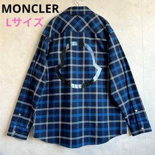 MONCLER - 【新品未使用タグ付き】MONCLER ビッグロゴ 長袖チェックシャツ