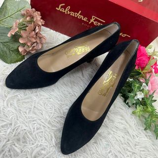 Salvatore Ferragamo - サルヴァトーレフェラガモ レディース パンプス 黒 美品 箱付き 25.5cm