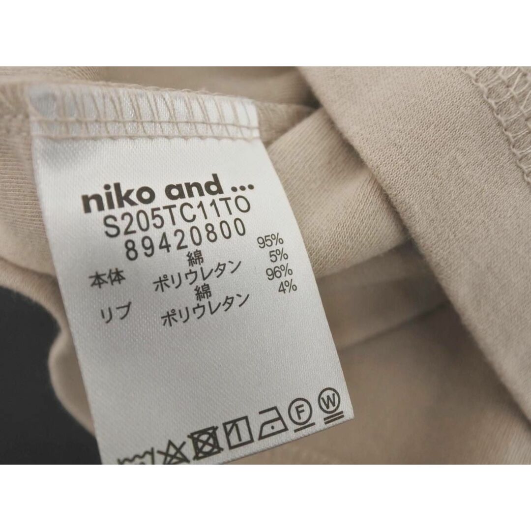 niko and...(ニコアンド)のniko and ニコ アンド 長袖 プルオーバー カットソー sizeM/ベージュ  ■◇ レディース レディースのトップス(カットソー(長袖/七分))の商品写真