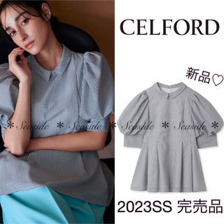 セルフォード(CELFORD)の新品♡23SS セルフォード　ブラウス　定価18700円　完売品　襟　大人百花(シャツ/ブラウス(半袖/袖なし))