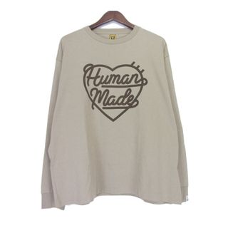 ヒューマンメイド(HUMAN MADE)のヒューマンメイド HUMAN MADE ■ 【 L/S T-SHIRT 】 フロント ハート ロゴ プリント ロング スリーブ 長袖 カットソー n5641(Tシャツ/カットソー(七分/長袖))