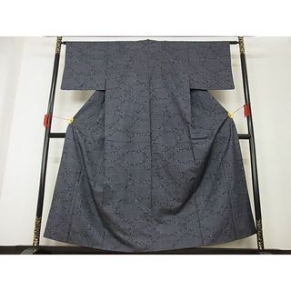 平和屋-こころ店■本場大島紬　7マルキ　幾何学文様　正絹　逸品　AAAC7153Aja(着物)