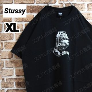 ステューシー(STUSSY)の《ステューシー》正規・新品タグ　トランプデザイン　ブラック　XL　Tシャツ(Tシャツ/カットソー(半袖/袖なし))