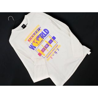 新品 HUF ハフ プリント 長袖 Tシャツ カットソー sizeL/白 ■◇ メンズ(Tシャツ/カットソー(七分/長袖))