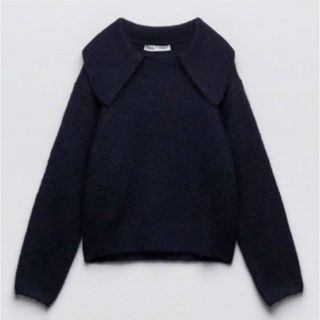 ZARA ザラ セーラー ポロ ニット セーター ネイビー