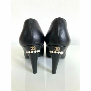 シャネル(CHANEL)のシャネル　chanel パール　パンプス　ココマーク　ブラック　ヒール　22.5(ハイヒール/パンプス)